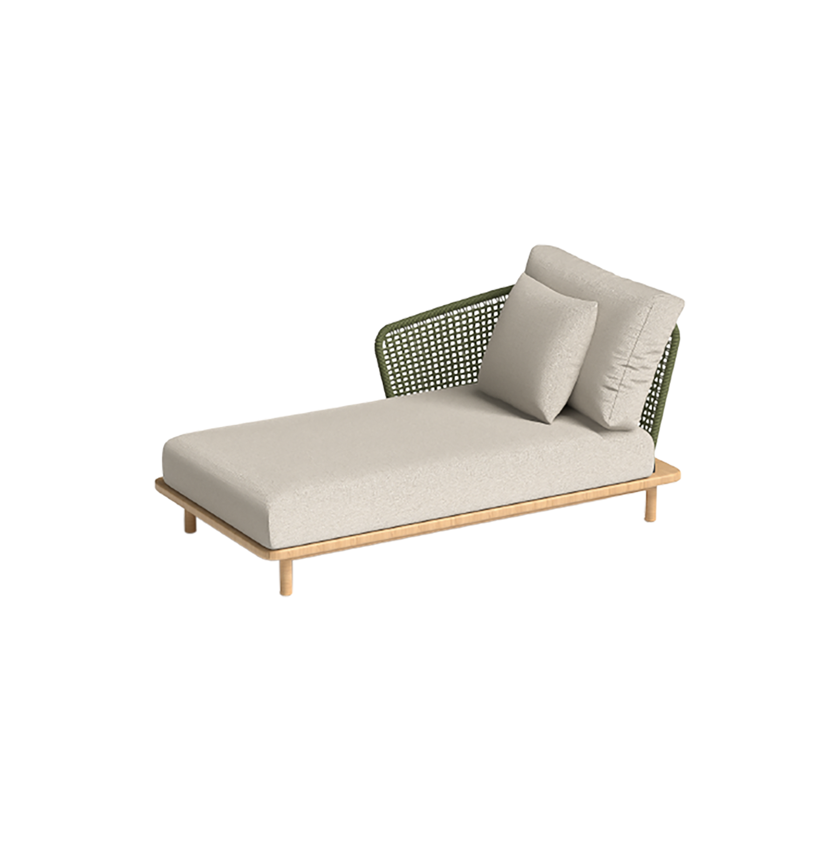 Abrazo Meridienne Teak Left